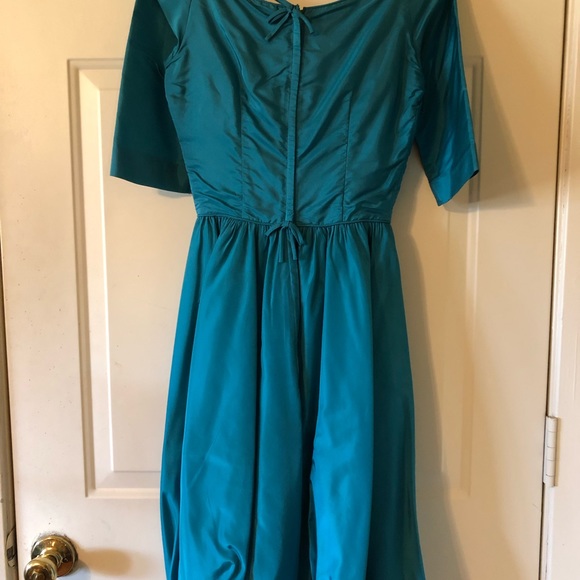 Rare EUC Vintage 1950’s Harry Kaiser Handmade Blue Dress - Picture 6 of 6